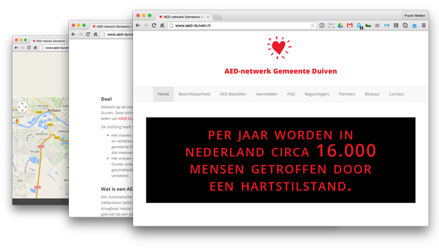 afbeelding van Website vernieuwd voor Stichting AED-netwerk Gemeente Duiven