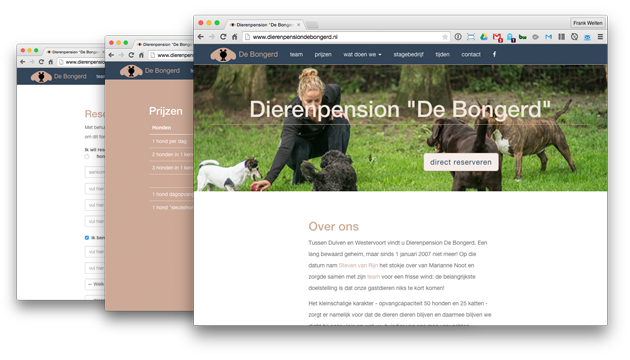 afbeelding van Website voor Dierenpension De Bongerd