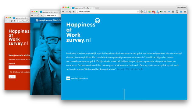 afbeelding van Website voor Happiness at Work Survey