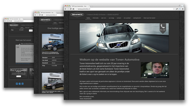 afbeelding van Website voor Tonen Automotive