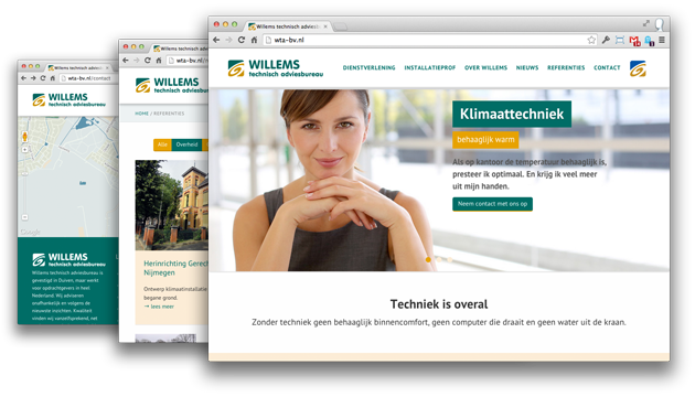 afbeelding van Website voor Willems technisch adviesbureau